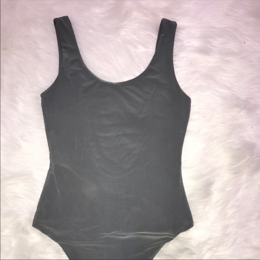 Open back olive green bodysuit. - Picture 4 of 7